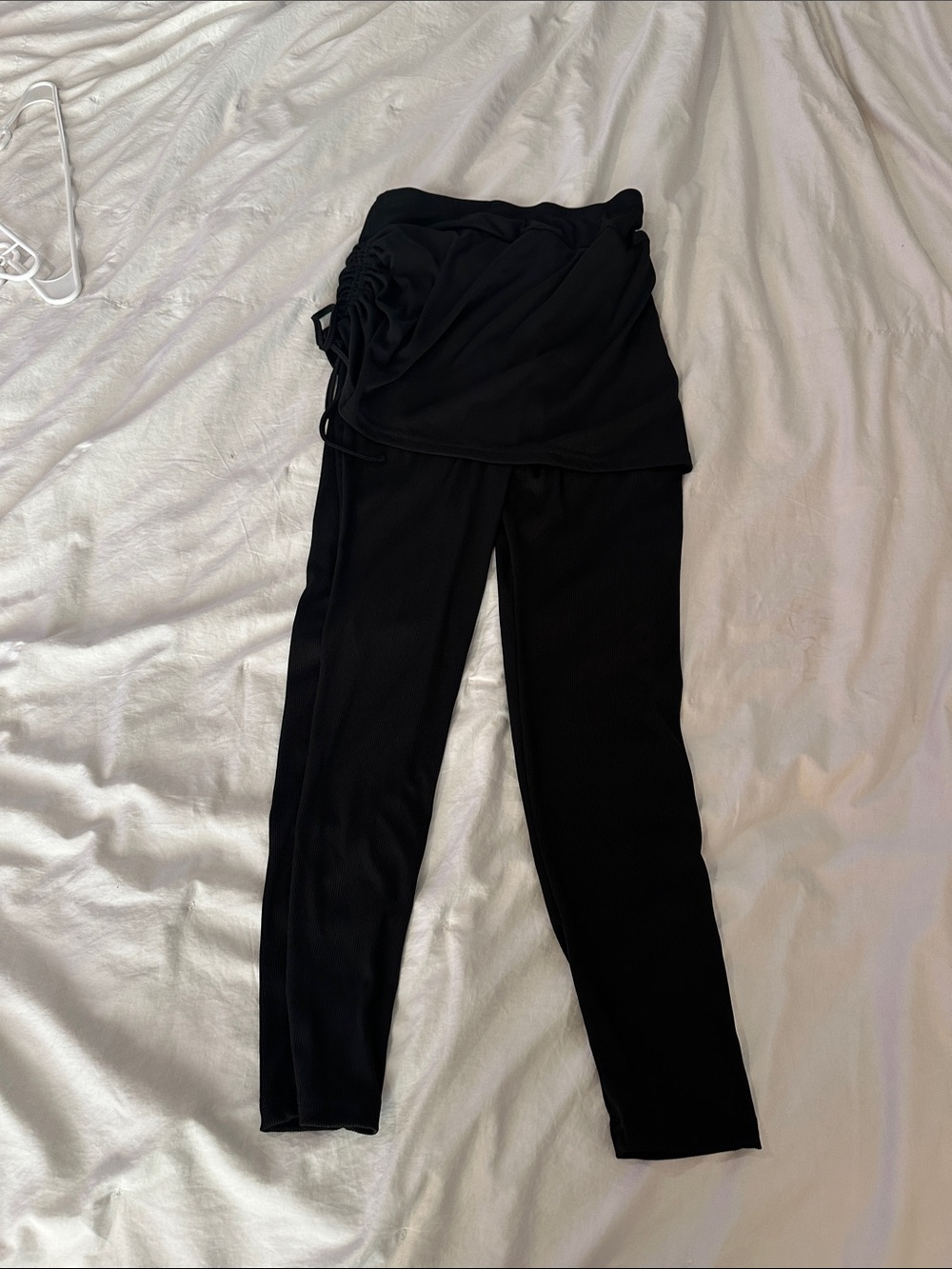 Black Women's Skirted Leggings